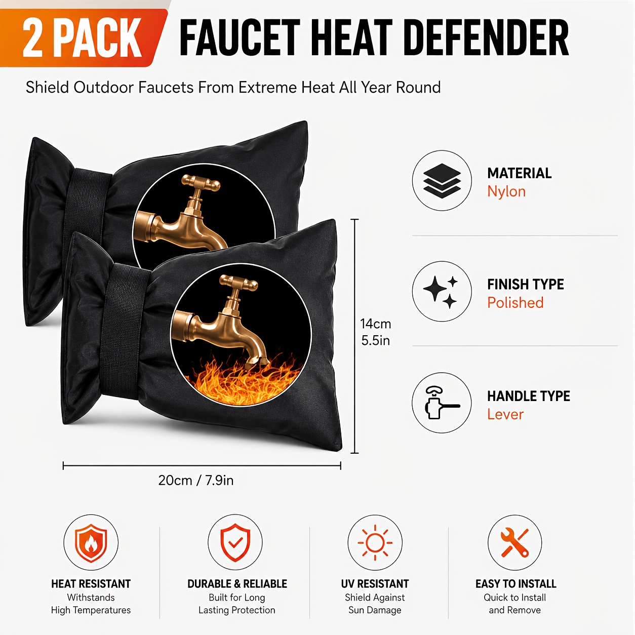 2/3/4pcs Thickened Insulation Winter Outdoor Faucet Cover, Made Of Oxford Cloth