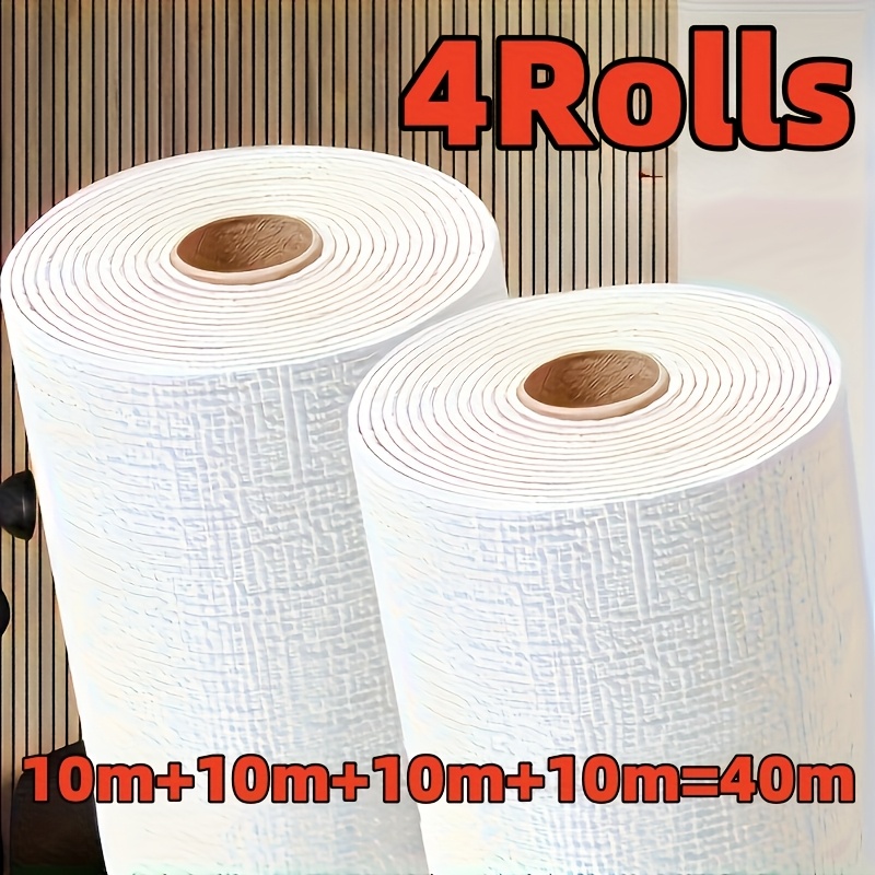 Image of 2/4 Rolls Self-adhesive 3d Foam Wallpaper - Proof Peel And Stick Wall Panels, Easy To Clean And Cut, Textured For Living Room, Kitchen, Bedroom, Office Decor