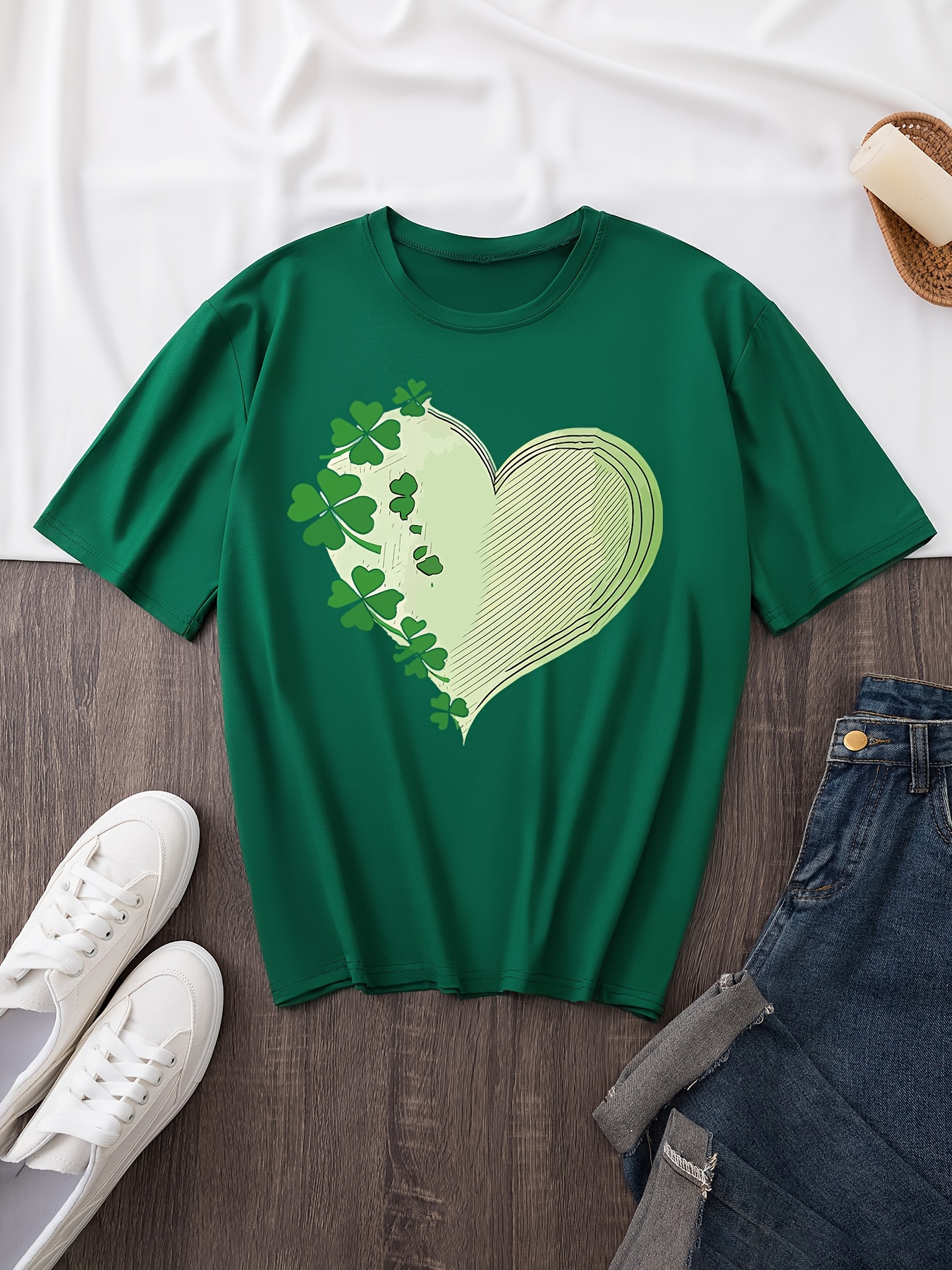 Graphic Print T shirt Plus Size Casual Crew Neck Short - Temu Canada
