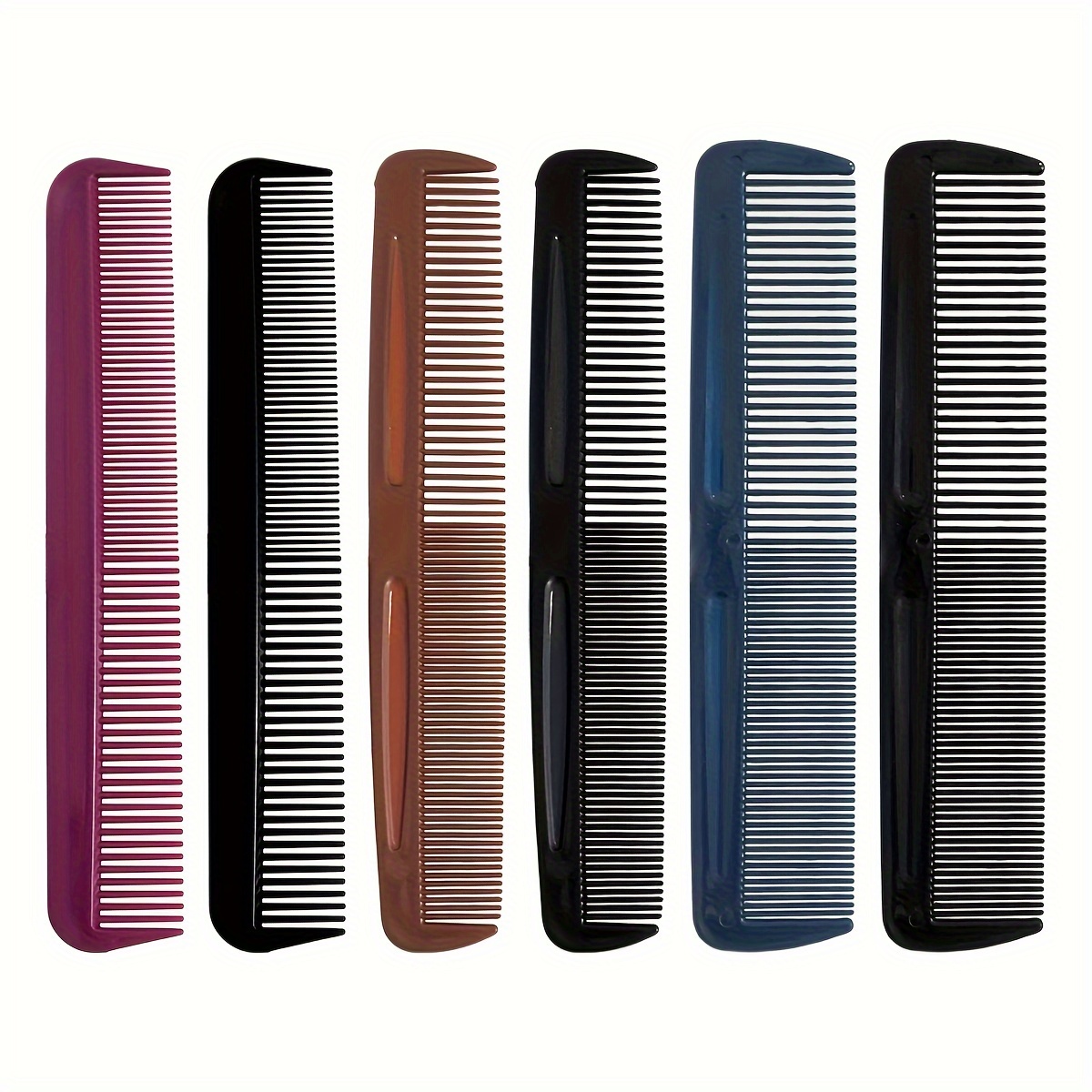 E-shop 6-teiliges Premium Kamm Set, Reise Haarbürste, Friseurkamm, Taschenkamm, Dual-End-Kamm, Kunststoff, Langlebig, , Kompakt, Fein-zahnig,
