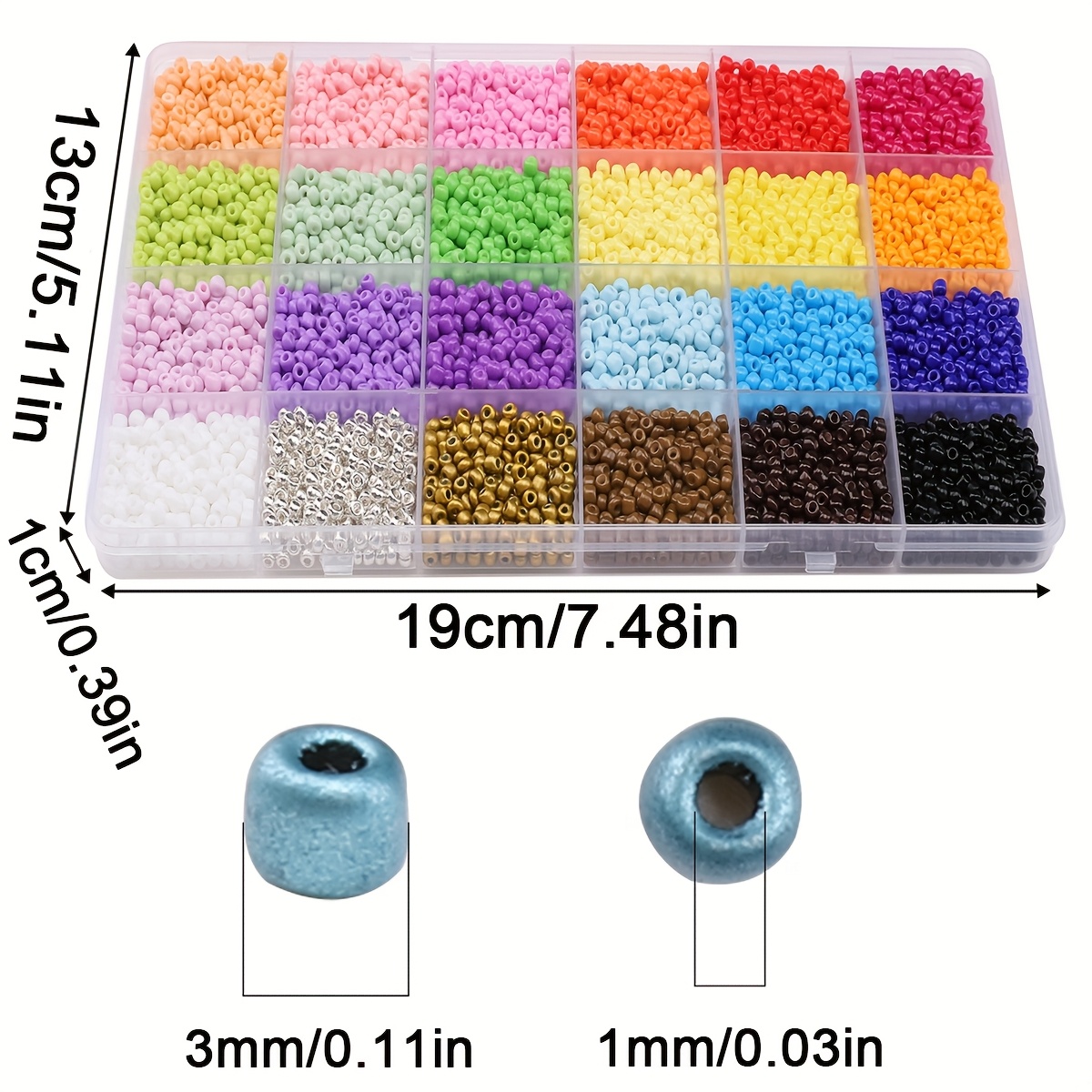 1300 Perline di Cristallo Facettate 8/6/4mm Colorate per Bracciali, Collane, Gioielli Fai da Te - Kit per Creazioni DIY