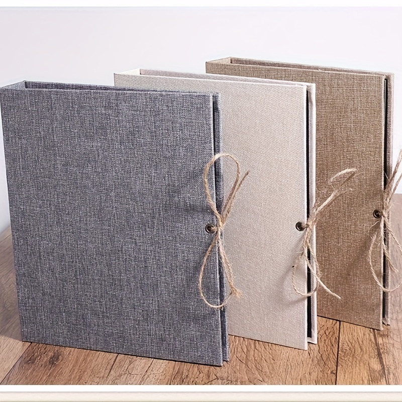 refillable   photo album   linen cover   60     anniversary wedding birthday or christmas gifts details 1