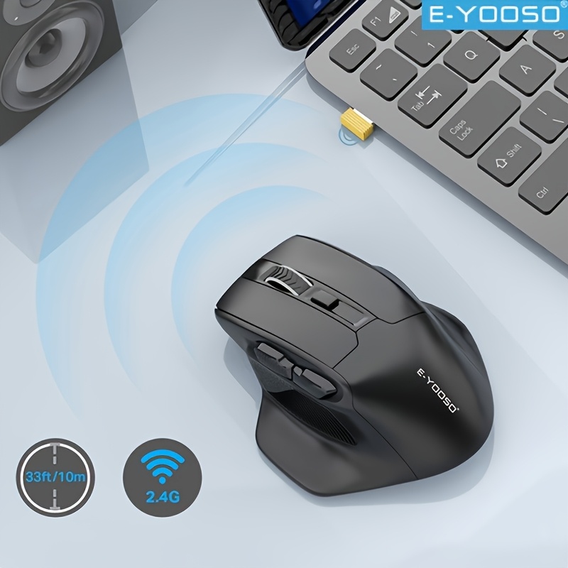E-YOOSO 1pc X-31 USB 2.4G Wireless Gaming Large Mouse for Big Hands PAW3212 5 Buttons for Gamer Mice Computer Laptop PC
