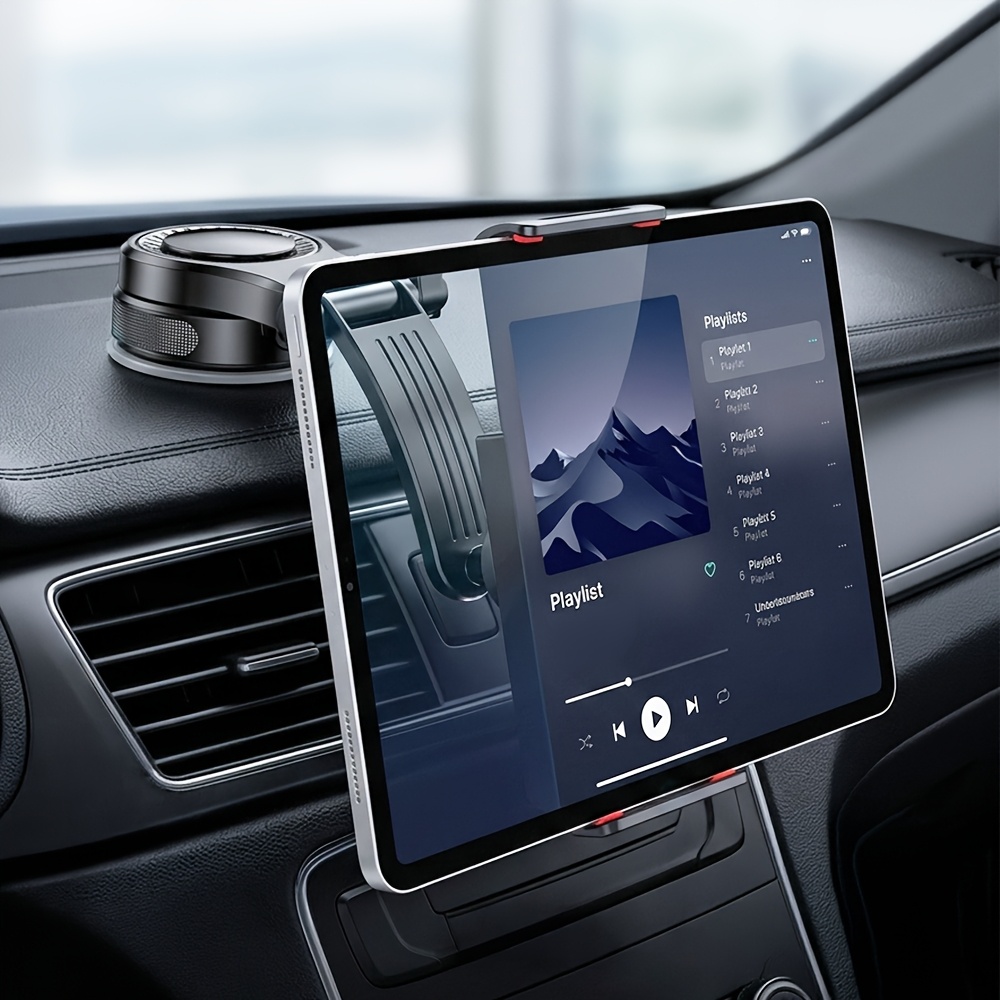 TEMU Supporto Tablet Auto , Supporto Universale per Telefono da Auto 4.7-11 Pollici, Braccio Regolabile a 360簞 con Presa Sicura per Telefoni e Tablet