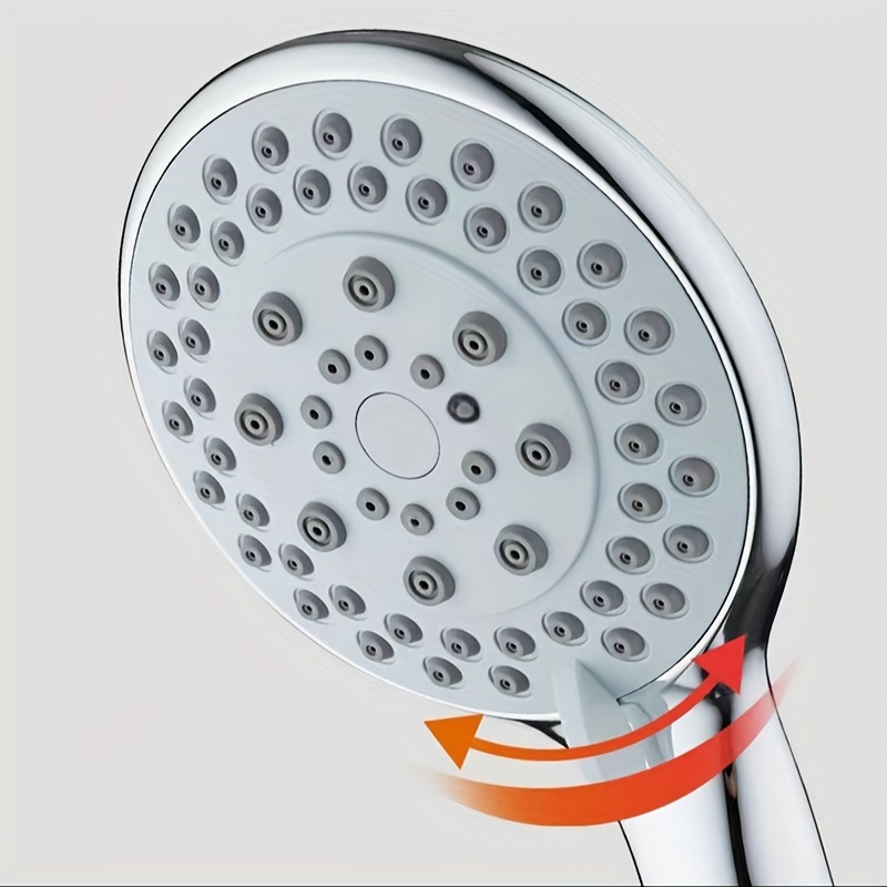 

1pc Adjustable High-pressure Shower Head, 5 Spray Modes, Easy Switch, 4.3-inch Wide Panel, Self-cleaning Nozzles, Bathroom Hardware, Bathroom Accessories, Enjoy A Luxurious Bathing Experience