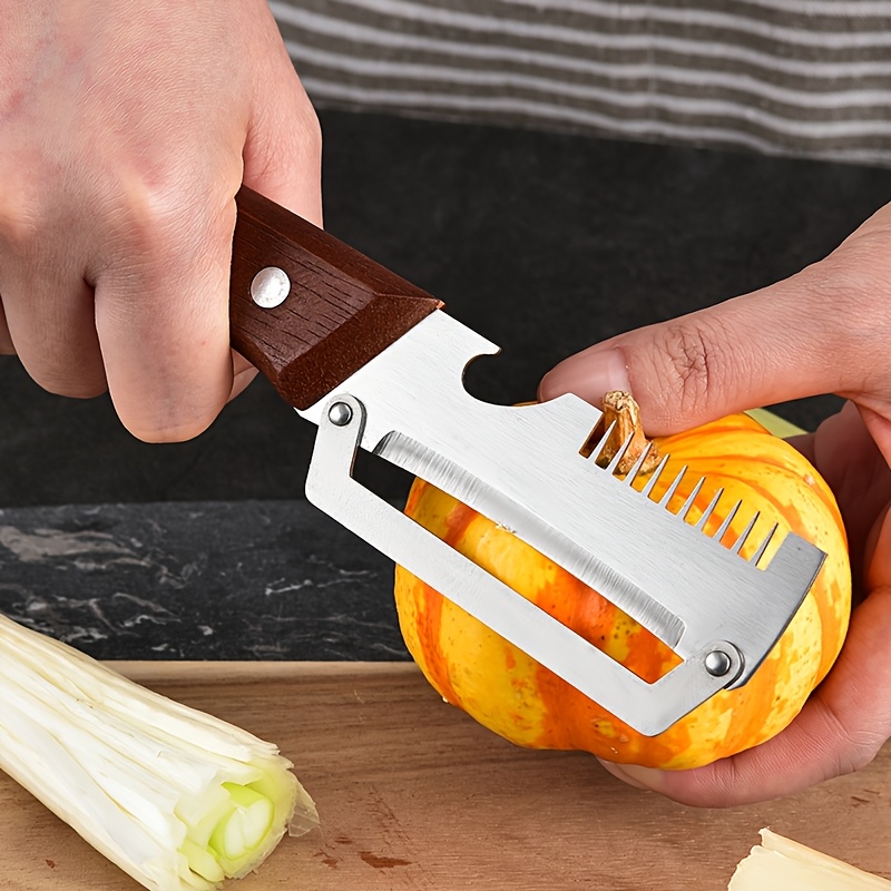 2pcs stainless steel multifunctional vegetable peeler   and bottle opener labor saving convenient kitchen tools ideal for   fruits vegetables exquisite gift for 32 holidays Product details 1