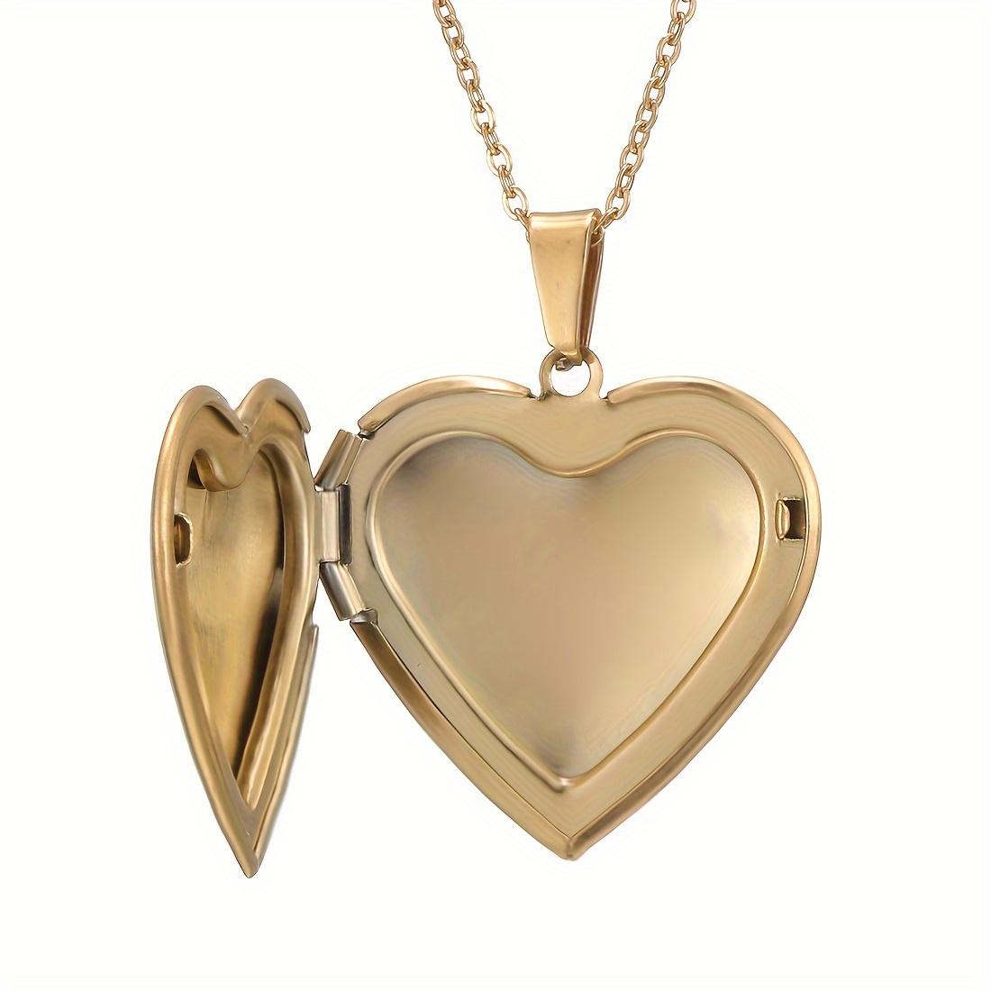 Customized Women's Box Necklace with Engraved Heart Pendant