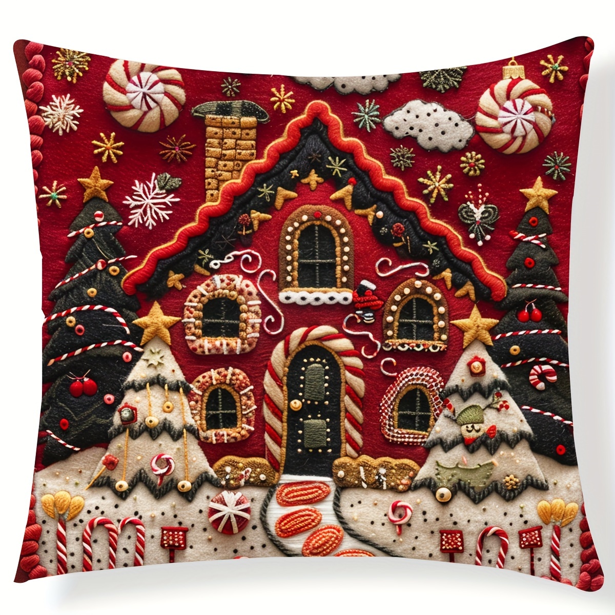 

Christmas Cushion , 1 , , , , Pillowcase 17.7 X 17.7 For Sofa, Bedroom - No