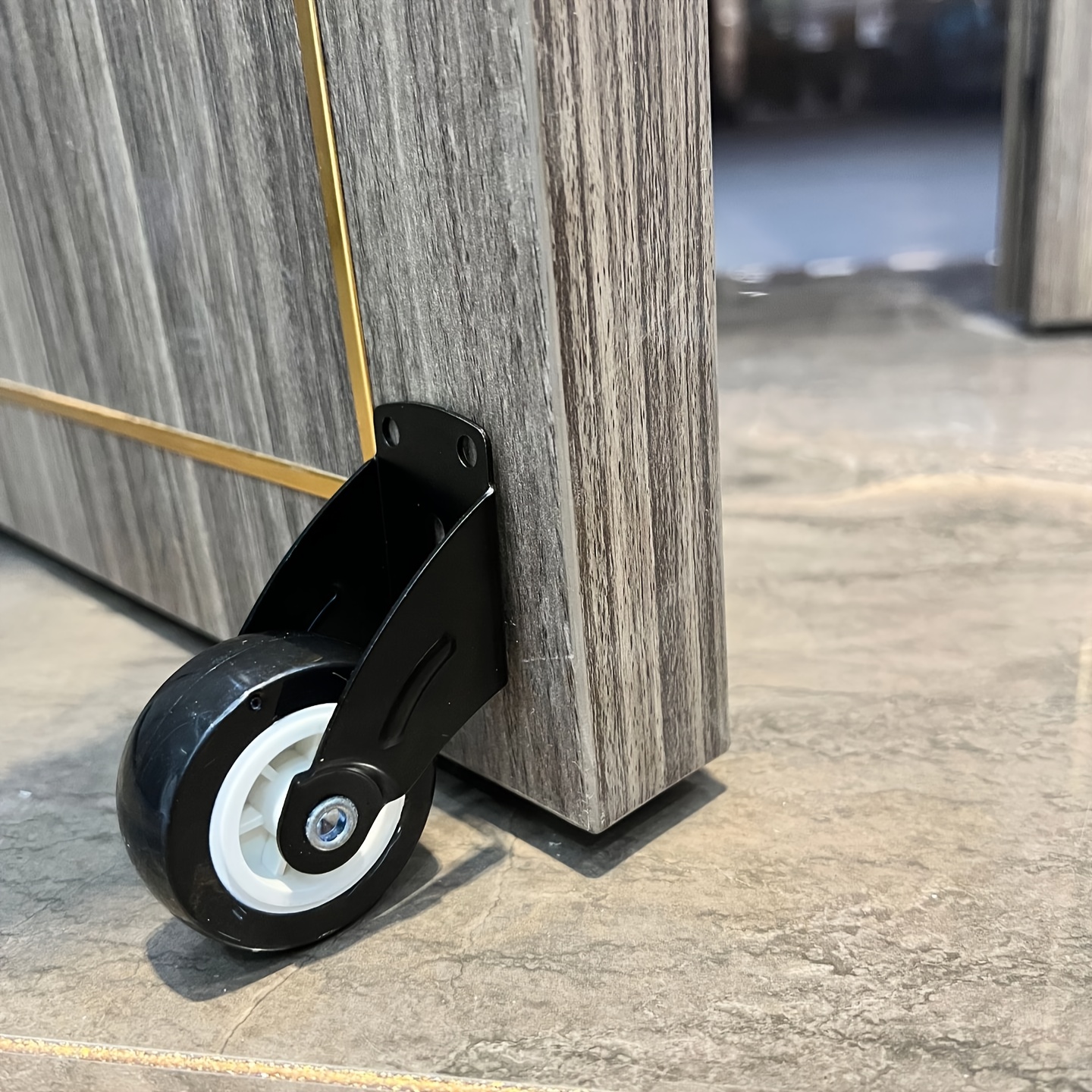 Small Gate Caster Wheels – Vertical Mount, Polyurethane, Wear-Resistant, Quiet, For Furniture Legs, Doors & Cabinets