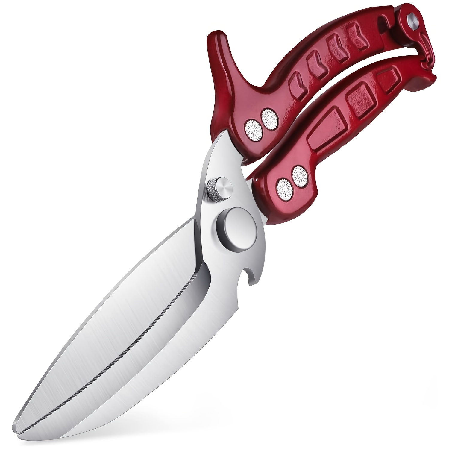 Image of Red High Scissors With Sharp , A Must Have Item , Exquisitely And Suitable For Gifting To Cooking Enthusiasts, Christmas, Thanksgiving, Valentine's Day Gifts