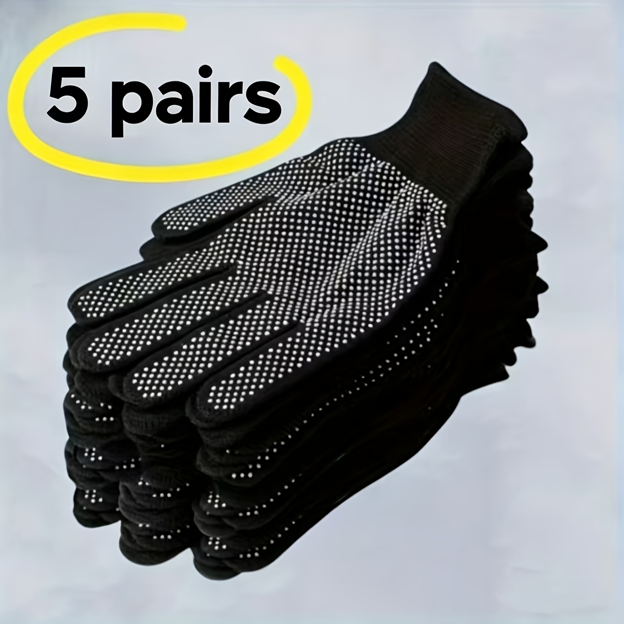 5 pairs or 10 pairs heavy duty nylon gloves lightweight grip texture suitable for riding fishing camping hunting elastic closure easy to clean adult and outdoor enthusiast   camping gear bike essential durable elastic gloves