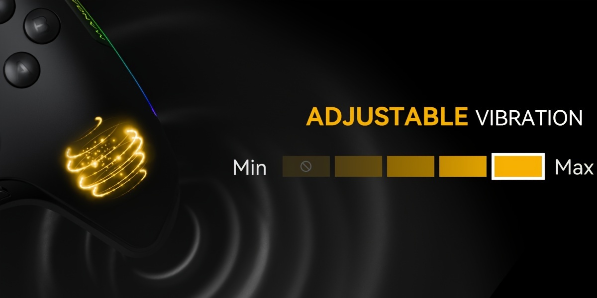 Interactive Screen Wireless Gaming Controller For PC/Switch/iOS/Android/Steam Deck, Hall Effect Stick & Trigger, RGB Lighting, Remappable Buttons, 1800mAh With Charging Dock -V2/Black(No Drift).[Notice]Not Compatible With Xbox And PS5