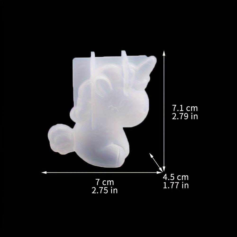1 Unicorn Silicone Mold - Flexible Translucent Craft Mold For Diy Soap, Resin, And Home Decoration - Irregular Shape