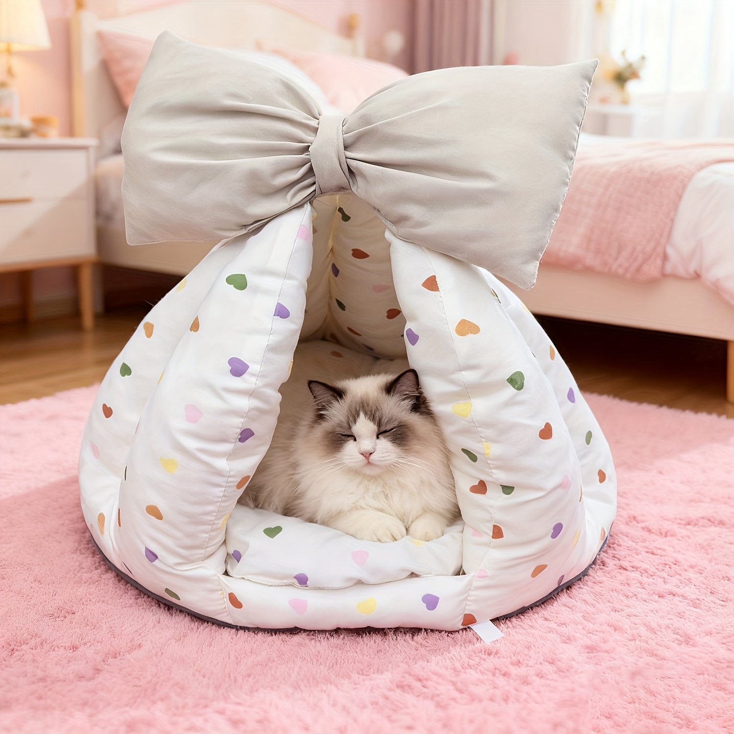 semi enclosed small pet bed suitable for cats and small dogs in for Product details 3