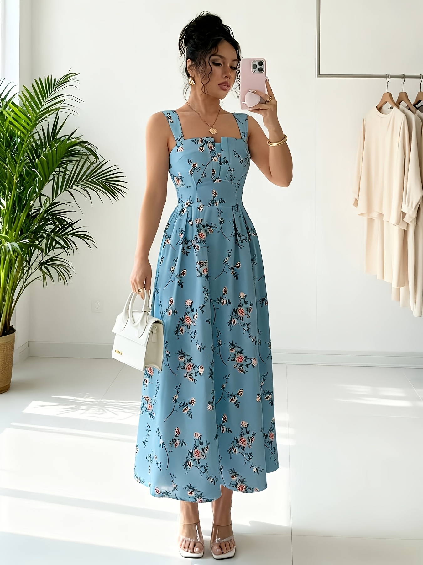 silk wrap midi dress Silk Wrap Midi Dress - Pale Blue