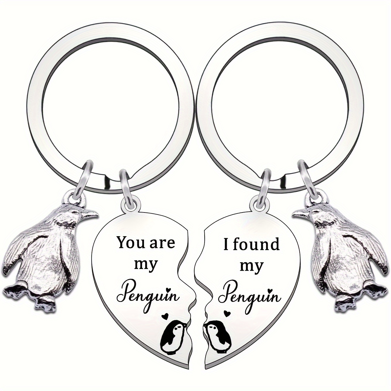 

You Are My Penguin" Stainless Steel Keychain Set - 2pcs Romantic Couple's Gift For Valentine's, Anniversary & Christmas | Boyfriend, Girlfriend, Husband, Wife