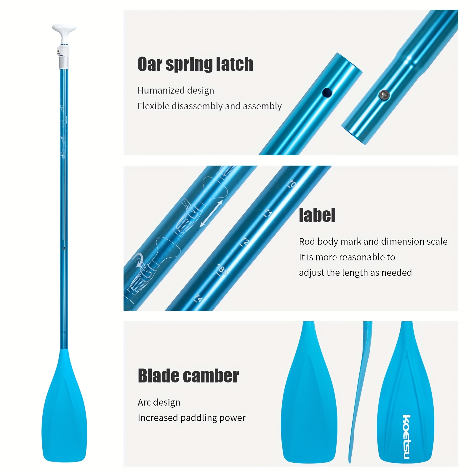 Premium Aluminum Alloy Paddle with Streamlined Wave Pattern