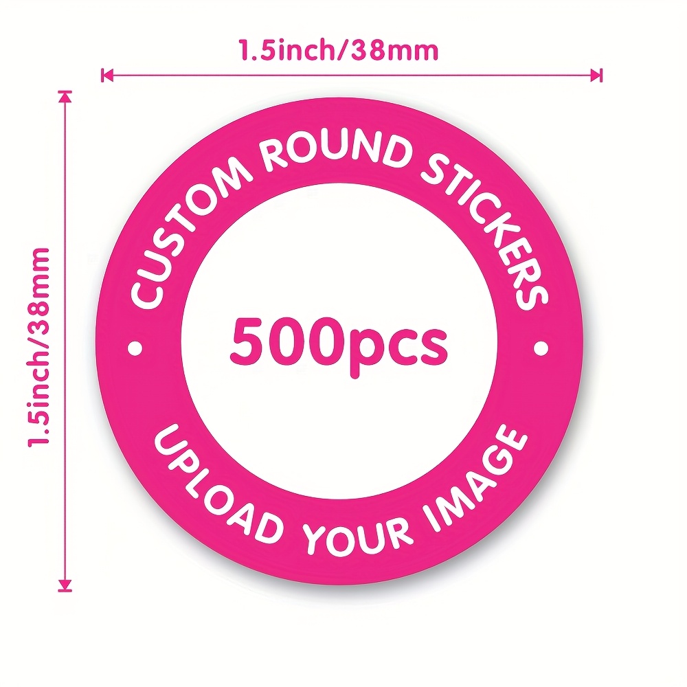 Customizable Round Self-Adhesive Stickers and Labels