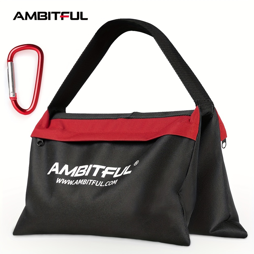 

Ambitful Heavy Duty Sandbag - 44x33cm, Red/black Polyester, Ideal For Photography , Video & Film Sets, Supports Light Stands, Boom & Tripods