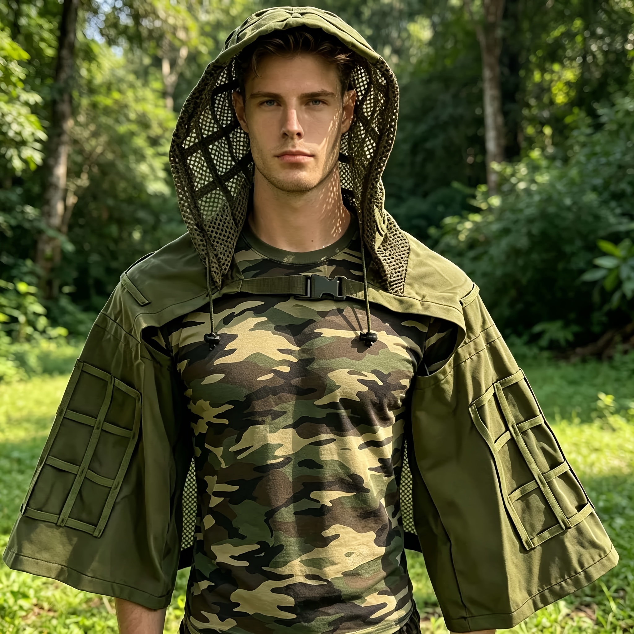 North Mountain Gear Suit Ghillie Leafy Jacket Hunting Woodland