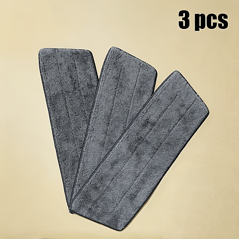 TEMU 3/6pcs, Spray Mop Replacement Pads, Thickened Mop Cloths, Trapezoidal Washable Mop Heads, Mop Accessories, Non-detachable Adhesive, Cleaning