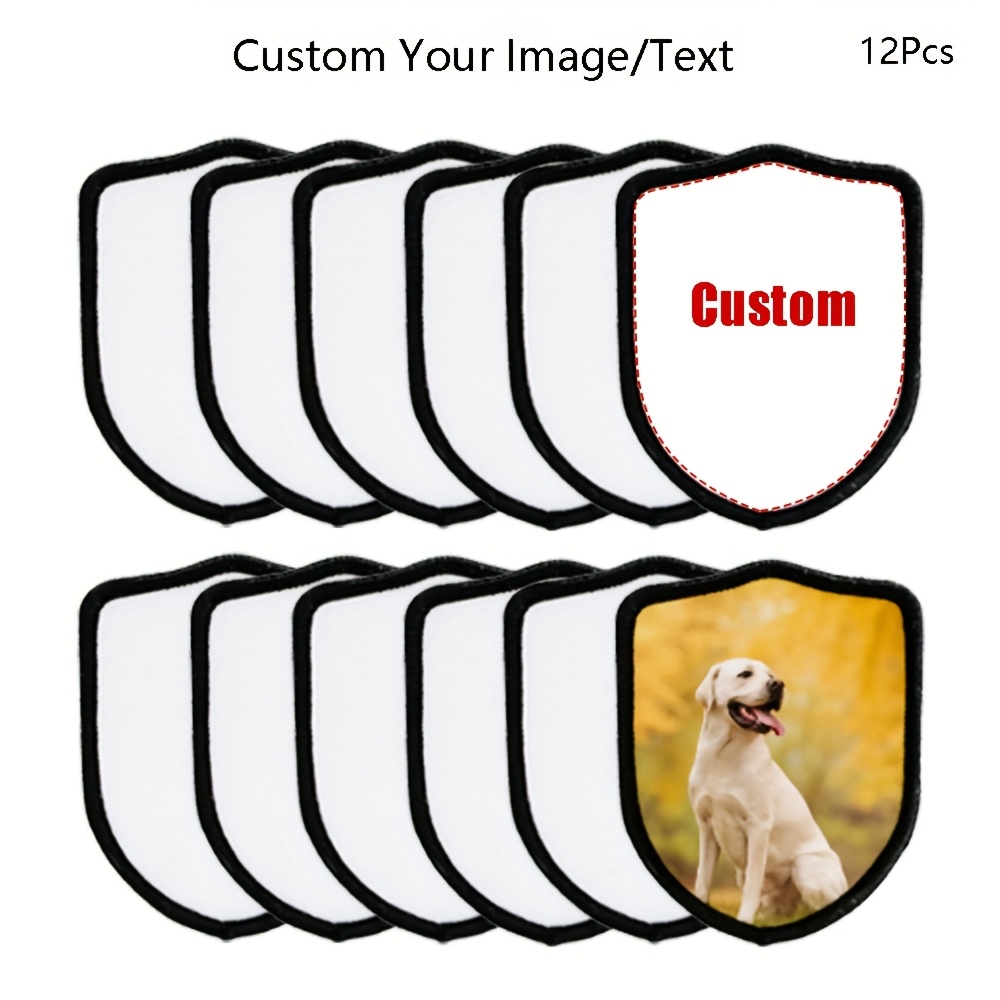 E-shop 12 Stück personalisierte individuelle Kleidungspatches Hut Schuhe Stoff Aufkleber DIY Kreativ Bild Text Logo Einseitiger Druck Wärmeübertragung