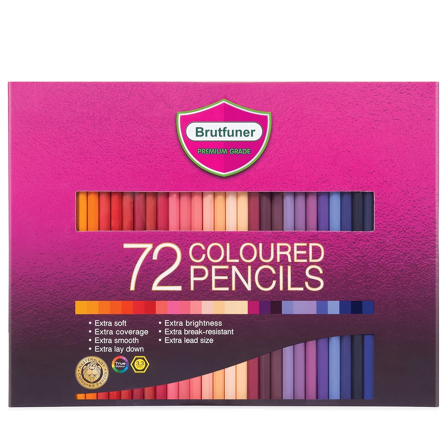 Image of Brutfuner Colored Pencils 72 Count, Artist Soft Series Lead Cores With Vibrant Colors, Professional Oil Based Colored Pencils, Drawing Pencils, Art Pencils Gift Box, For Professional Artistic Use