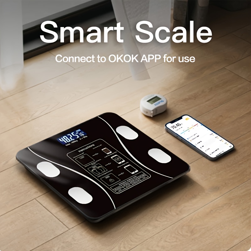 [1 Wireless Body Fat Scale] 1 High-Precision Intelligent Digital Bathroom Scale | Wireless, Battery Powered, Capable Of Weighing 180 Kilograms, Household Scale