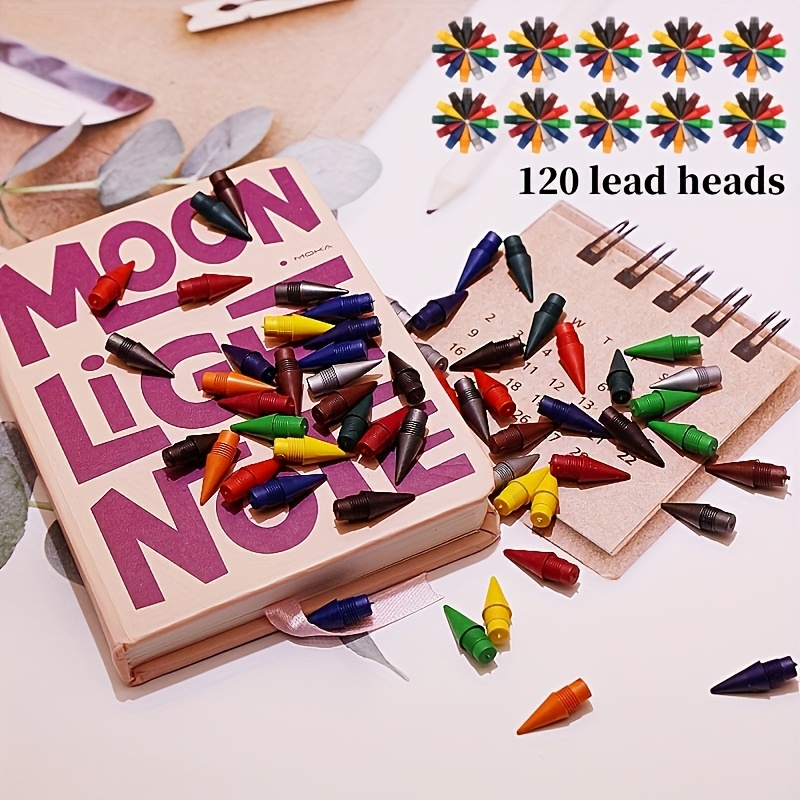 36pcs/60pcs/120pcs/12-color Pencil Lead Replacement - Suitable For Non-sharpening Pencil Lead Replacement, Used For Drawing, Doodling, Sketching, School Supplies