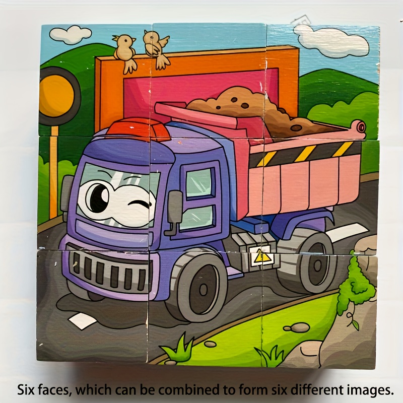 Image of Wooden Cube Puzzle - For Family Night Board Games, Geometric Educational Toys For Children. Christmas Gifts, Halloween Presents