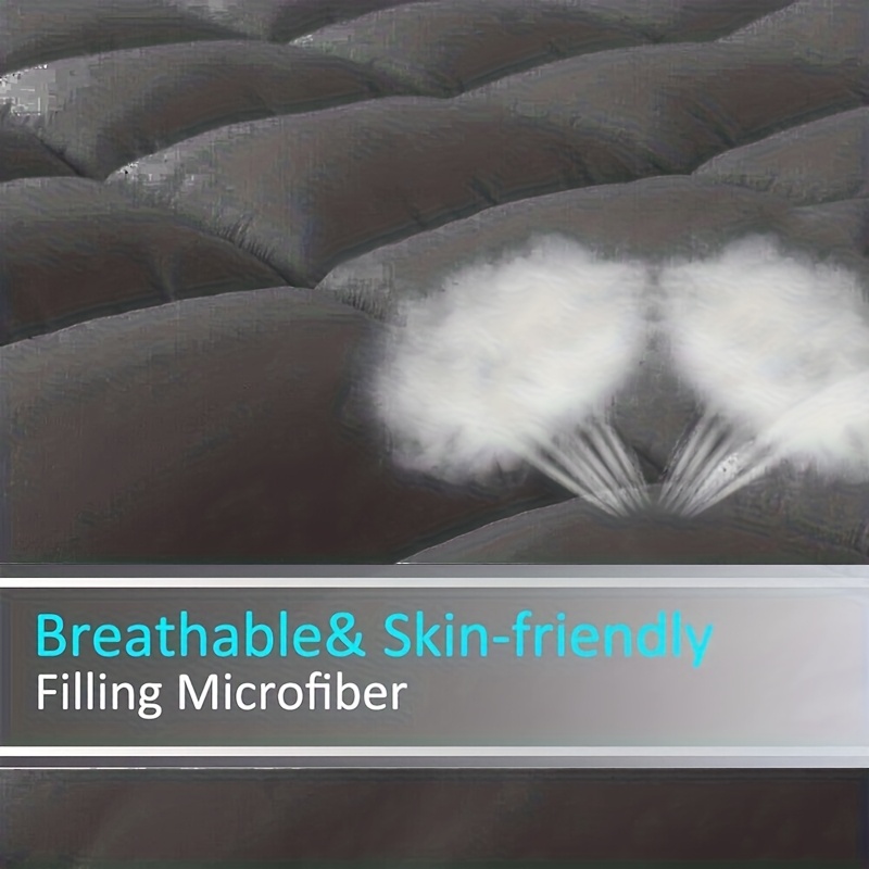 10cm Hotel Quality Mattress Topper | Super Soft with 1200GSM Hollowfiber Filling | Elasticized Corner Straps | Single, Small Double (4ft), Double, King, Super King Size, Grey