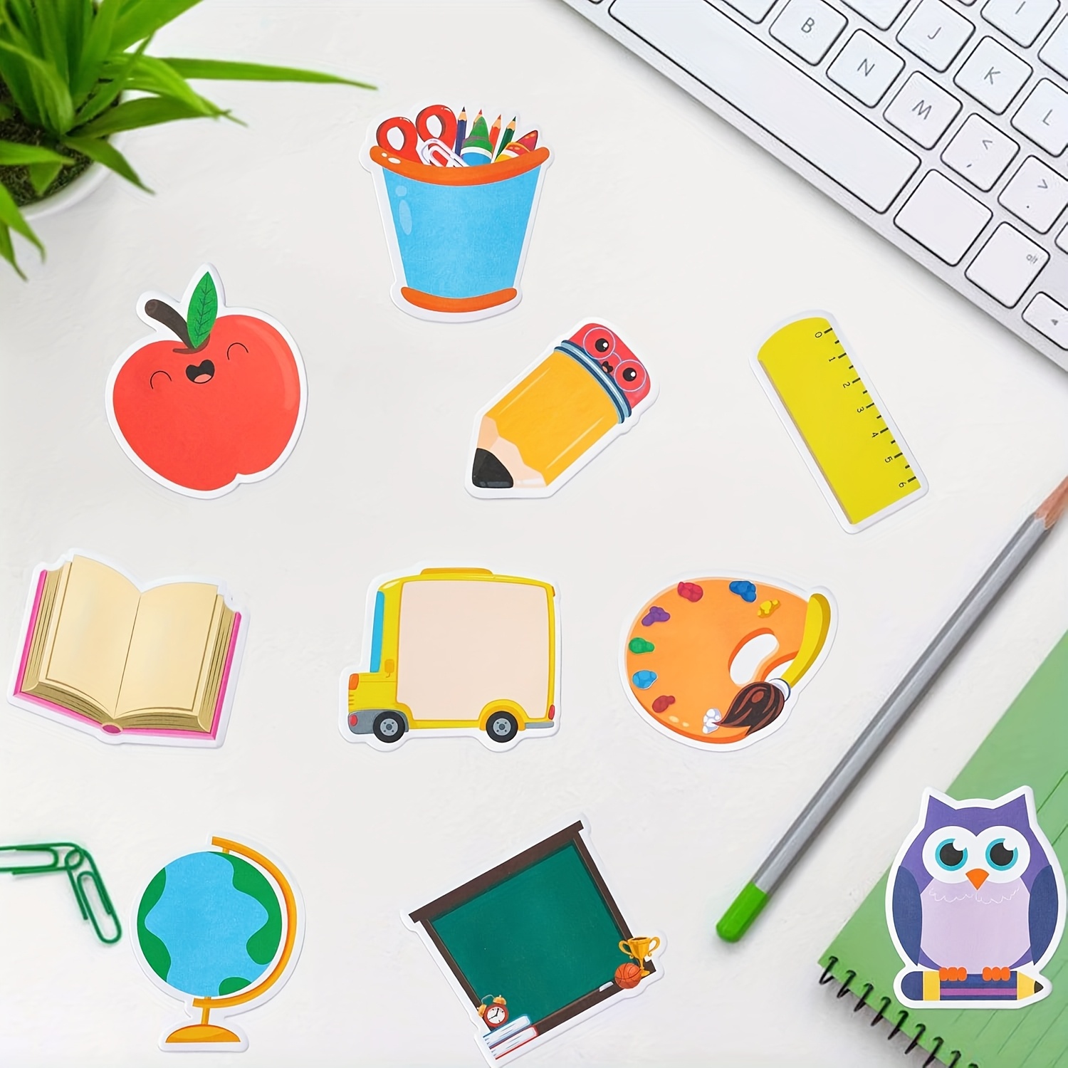 TEMU Set Of 10 Teacher Notepads, Self-stick School Notes With Different Designs For Daily Reminders In Classrooms, Offices, And Homes, Perfect For