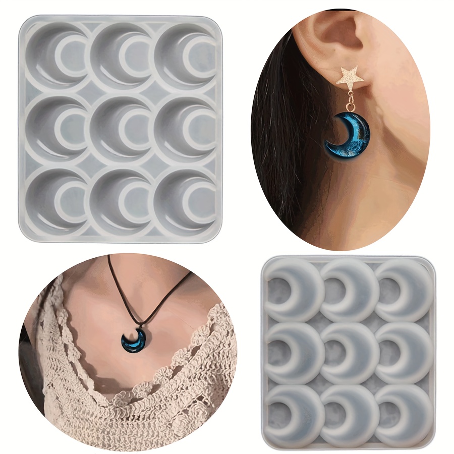 

Pendentif en DIY, moule en et boucles d'oreilles