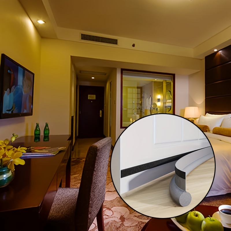 1pc of self   door   seal durable soundproof dustproof and seal suitable for   and homes   in black white gray brown options door seal curved design seal durable plastic strip