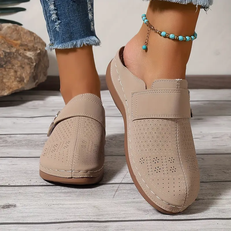 1 pair womens heel platform sandals solid color pu round toe closure polyurethane upper insole man made materials clean only details 6