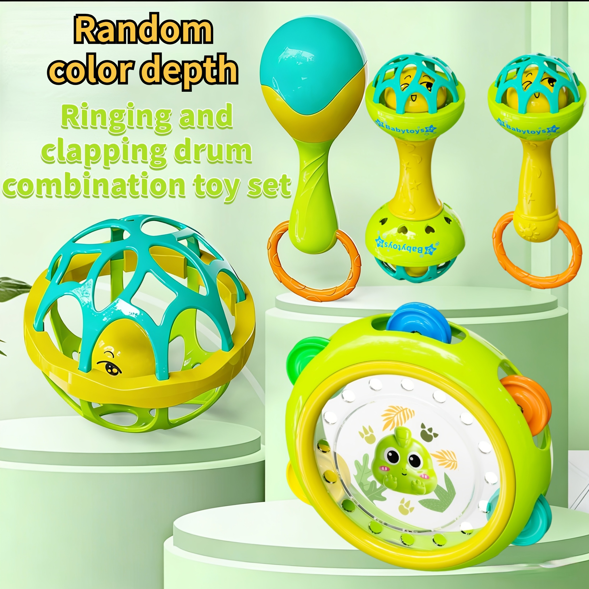 1 3 5pcs drumming toy vibrating baby handheld toy