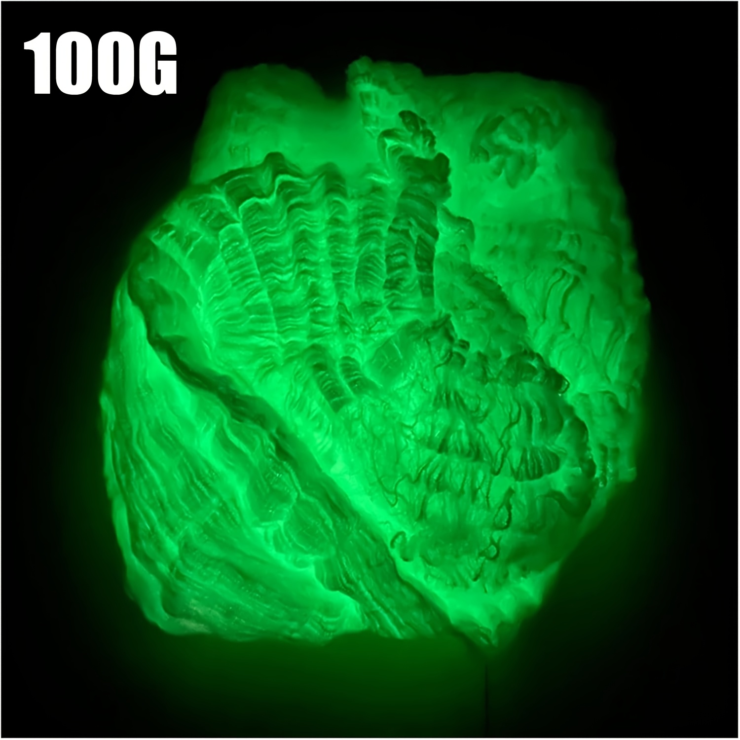 Image of Glow In The Dark! 100g Luminous , Stretchable Into Realistic Webs, Perfect For Halloween Horror Parties And Haunted House Decorations, A Fully Atmosphere