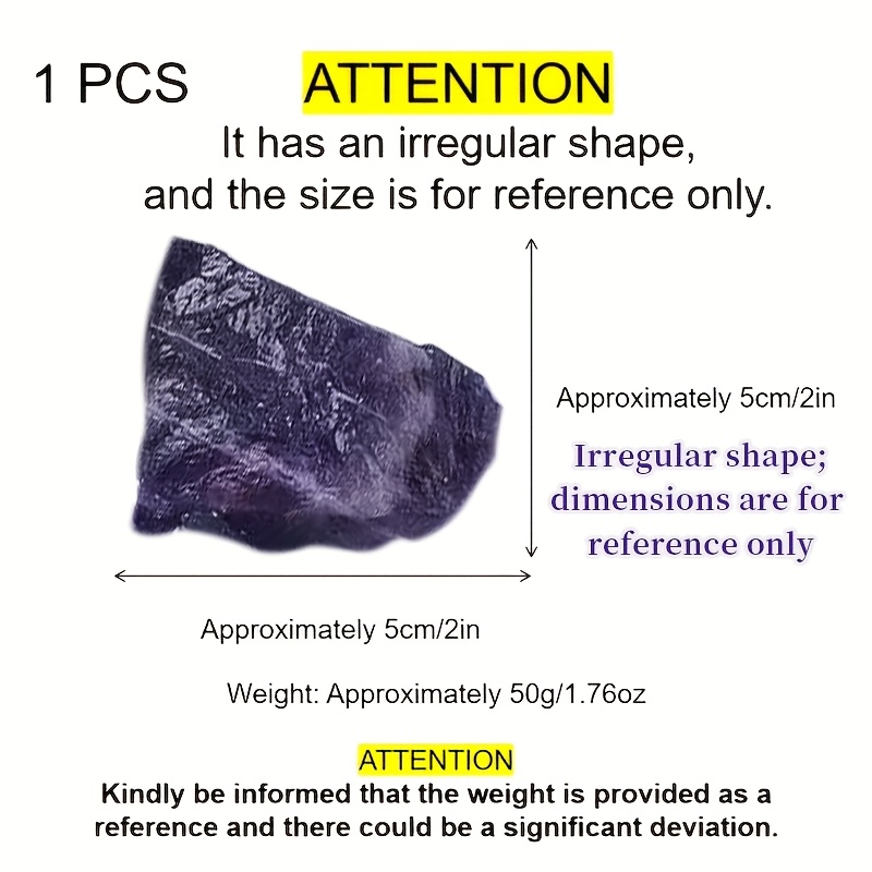 TEMU 1pc Purple Natural Stone Amulet, Off , Bring Family Happiness And Work Smoothness. Suitable For , Office, And Families Change - Irregular Shape