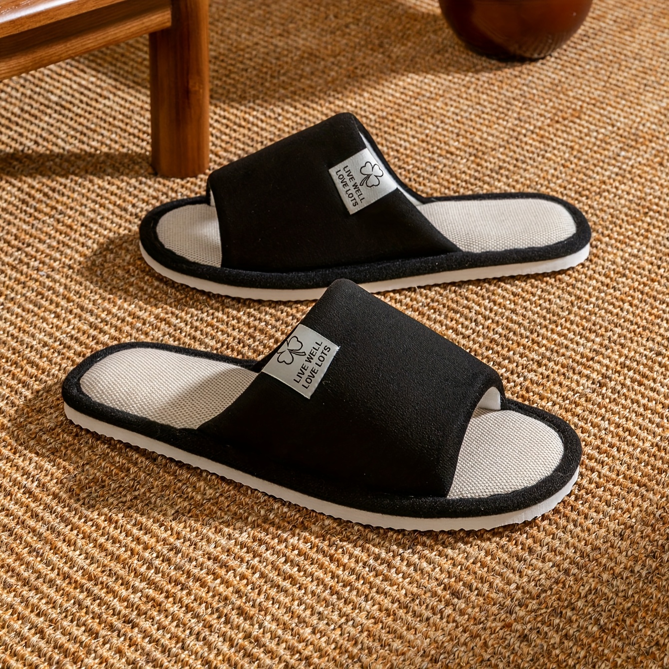 Image of Men' & Women' Slip- Slippers Suitable For - Soft Sole Quiet Walking Indoor House, Round Toe Comfortable Casual Footwear For Floors, Wear (no Heel)