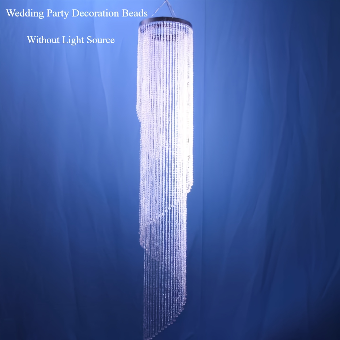 elegant s shaped party and wedding decorative hanging chandelier   reusable thick plastic material ideal for creative birthday and event settings event decoration elegant chandelier flowing design details 1
