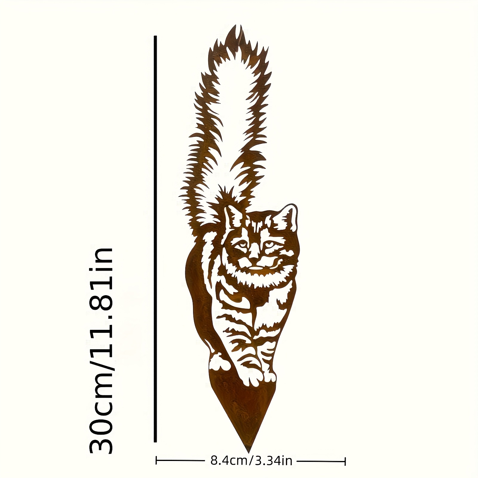 E-shop Persische Katze Skulptur Statue - Robuste freistehende persische Katzenstatue aus Eisen mit fließendem Schwanz, für Innen- und Außenbereich,