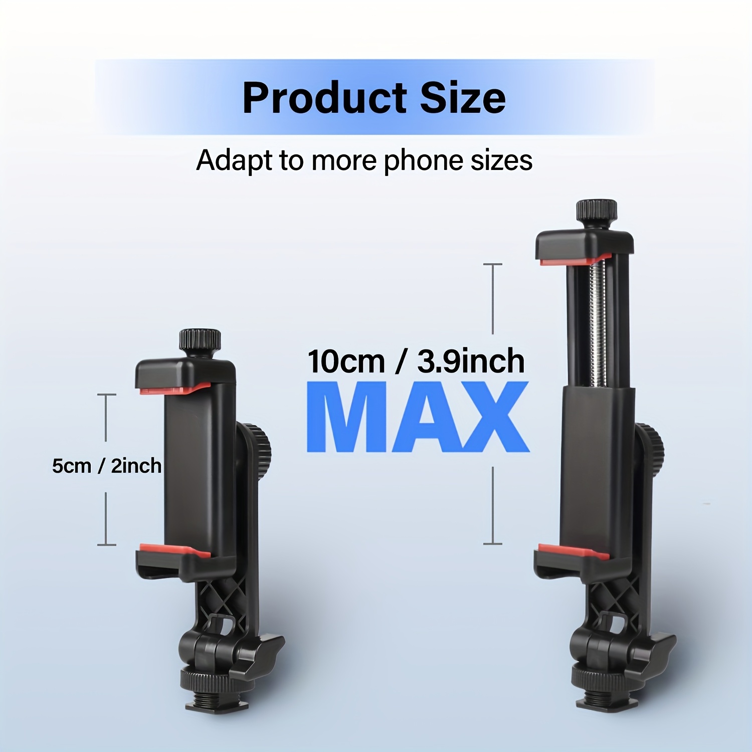 Alternative view of Adaptador de Montura para Trípode UEGOGO con Tornillo 1/4" y 2 Clips Frío, Rotación Ajustable 360", Construcción…