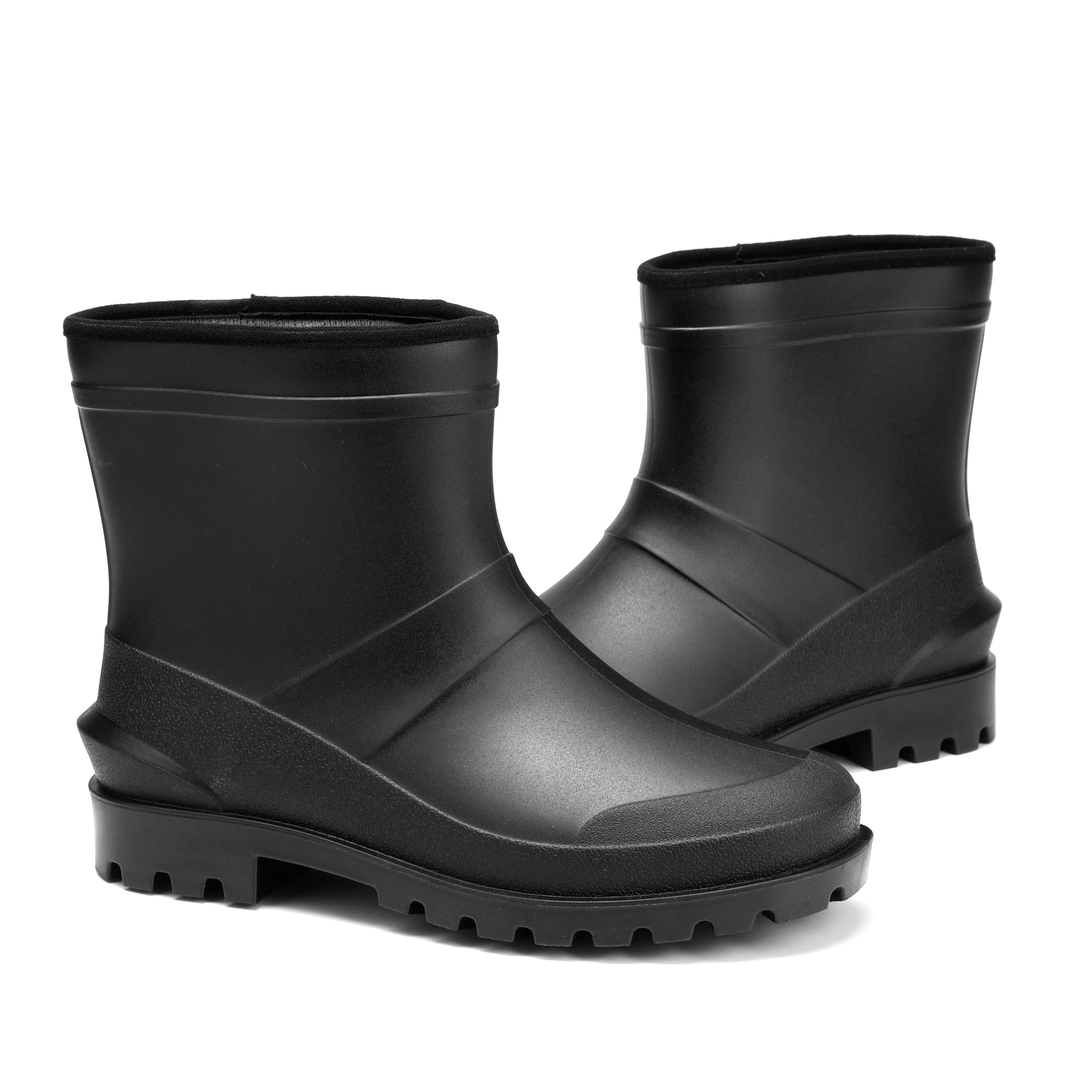 Outdoor Waterproof Four Seasons Boots, Men's Ankle-High Non-Slip Fishing High Top Plastic Rain Colors Boots With,Men Rubber Boots,Temu