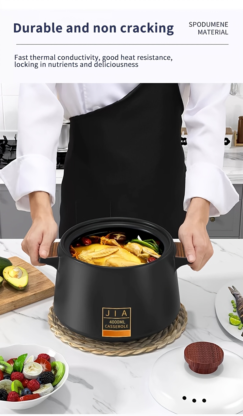 versatile 3 3l nordic style   pot   1 6 people high temp resistant ideal for   restaurant use compatible with gas induction cookers hand wash only details 1