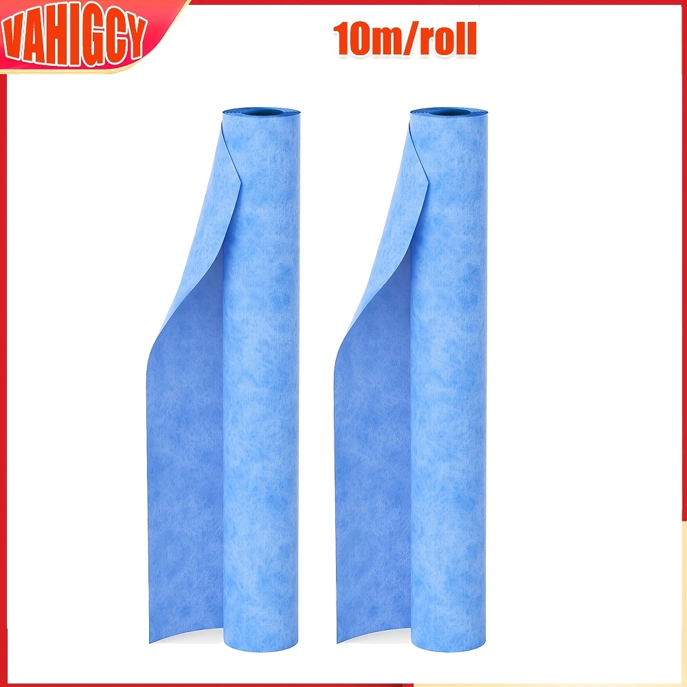 2 Rolls Membrane For Shower, Blue 1m X 10m Tile Membrane, 25. Thickness Polyethylene Roll, Decoupling Mat, Easy To Cut For Bathroom, Kitchen, Sauna, Walls, Underlayment
