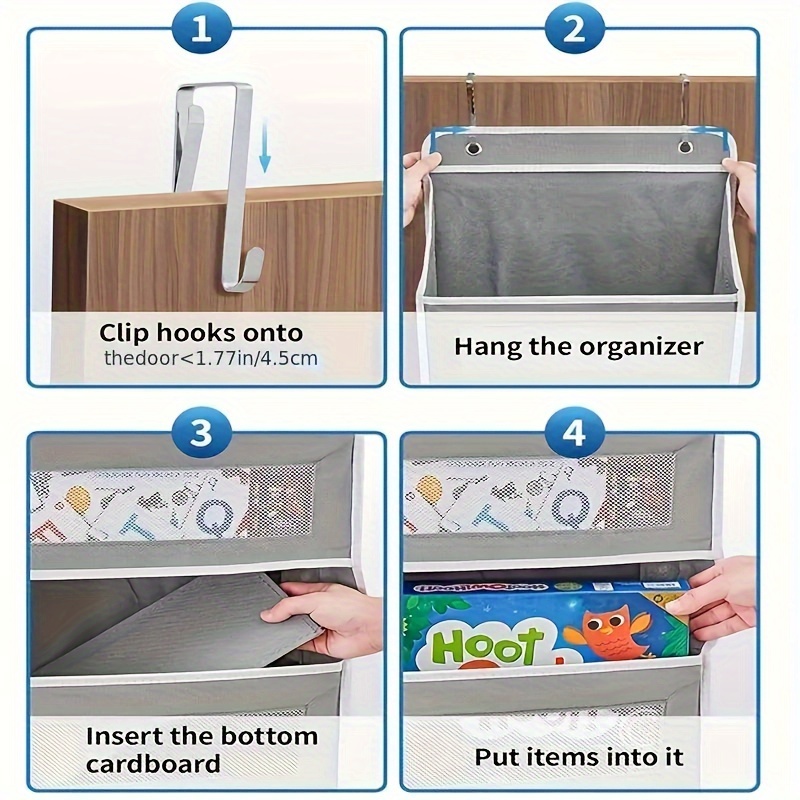 over the door hanging storage organizer with 5 shelves versatile multi room fabric pocket wardrobe for bedroom bathroom pantry durable hook system for doors up to 1 77 thick ideal for tweens 12 14 years space saving closet solution details 1
