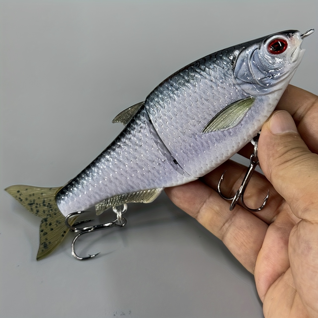 Image of 51g 2 Section Fishing Lures Multi Jointed Swimbait Angry Eye Fishing Lure Sinking Artificial Glide Jointed Swim Large Fishing Lures Swimbait Sinking Saltwater Glide Bait