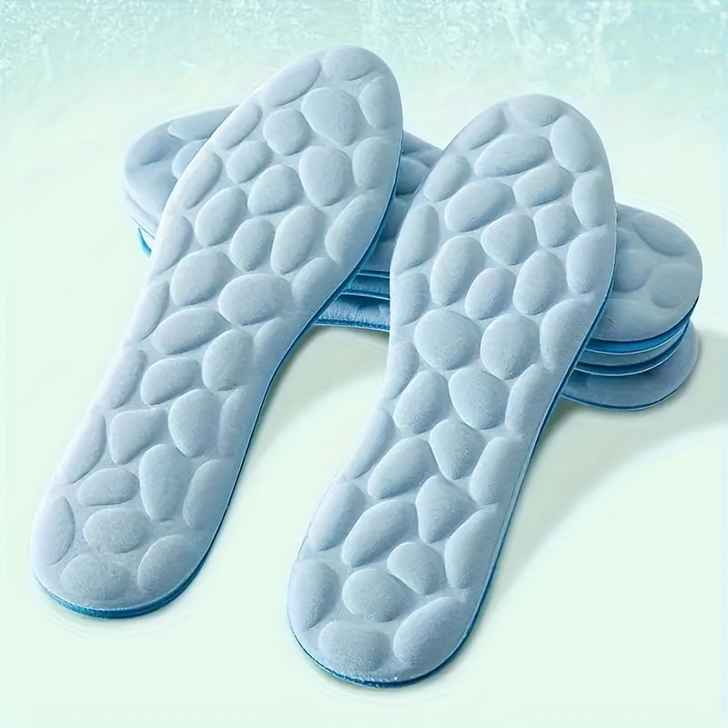 Image of 6pcs 5d Insoles Super Soft Sports Shoes Insole For Men And Women Feet Running Basketball Shoe Sole, Comfortable Soft Sports Footbeds For Outdoor Activities