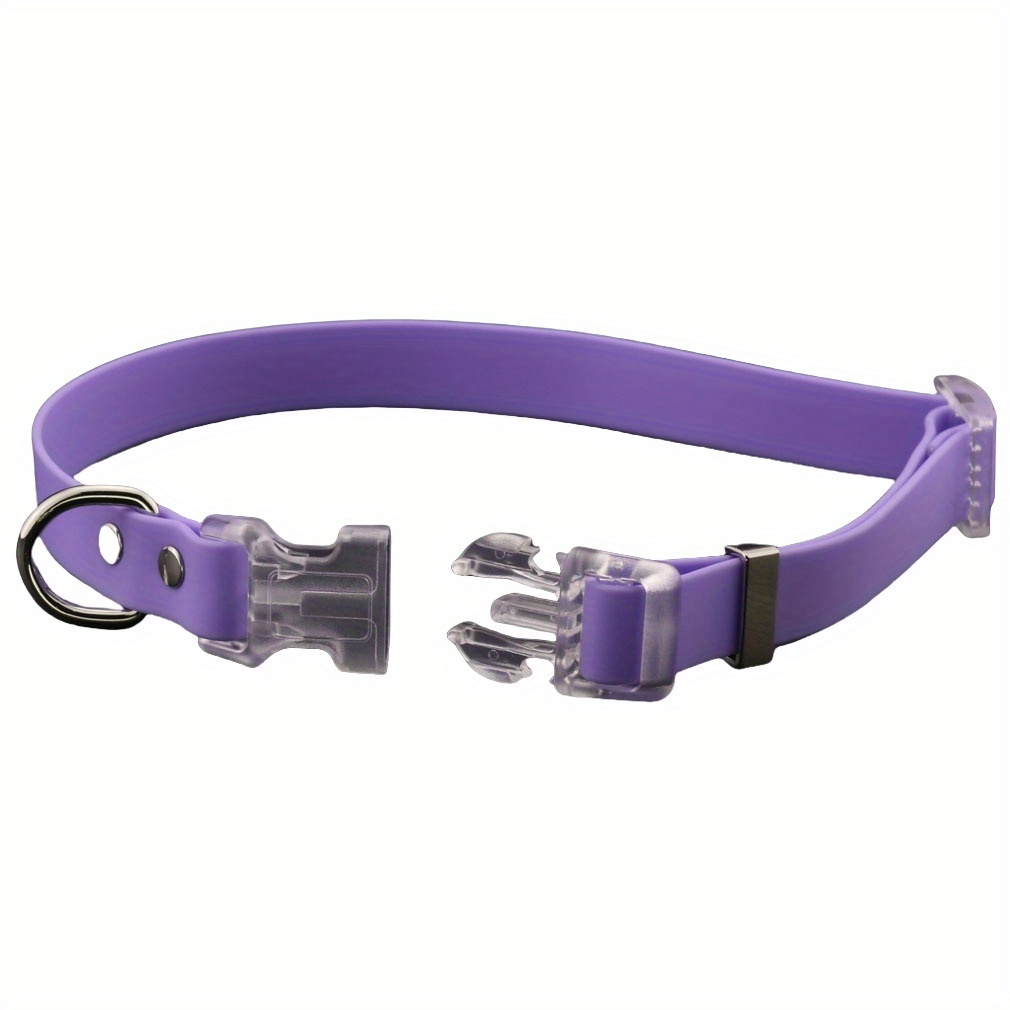 Personalized PVC Pet Collar with Engravable Name Tag & Adjustable Leash