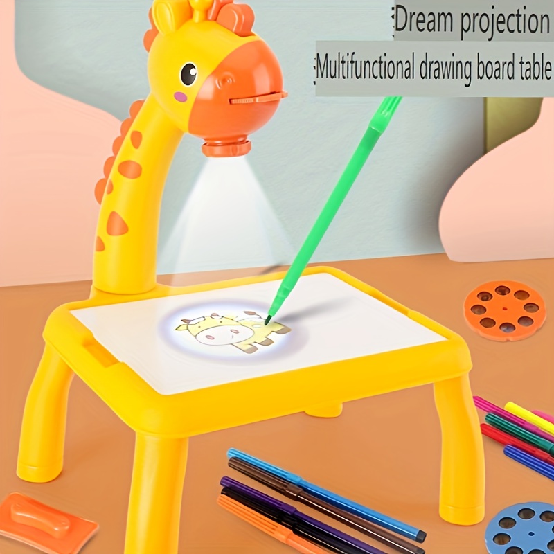 Juego de pintura de proyector para niños, mesa de dibujo educativa de  proyección de aprendizaje temprano, juguete proyector de rastreo y dibujo